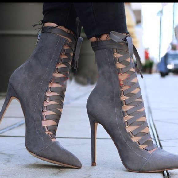 💝ALMOST GONE💝Best Seller -Gladiator Grey Booties - Picture 5 of 6